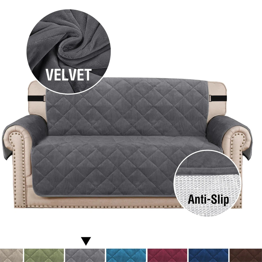 「🌷Summer Flash Sale-40% OFF」Thick Velvet Non Slip Sofa Covers Couch Cover for 3 Cushion Sofa