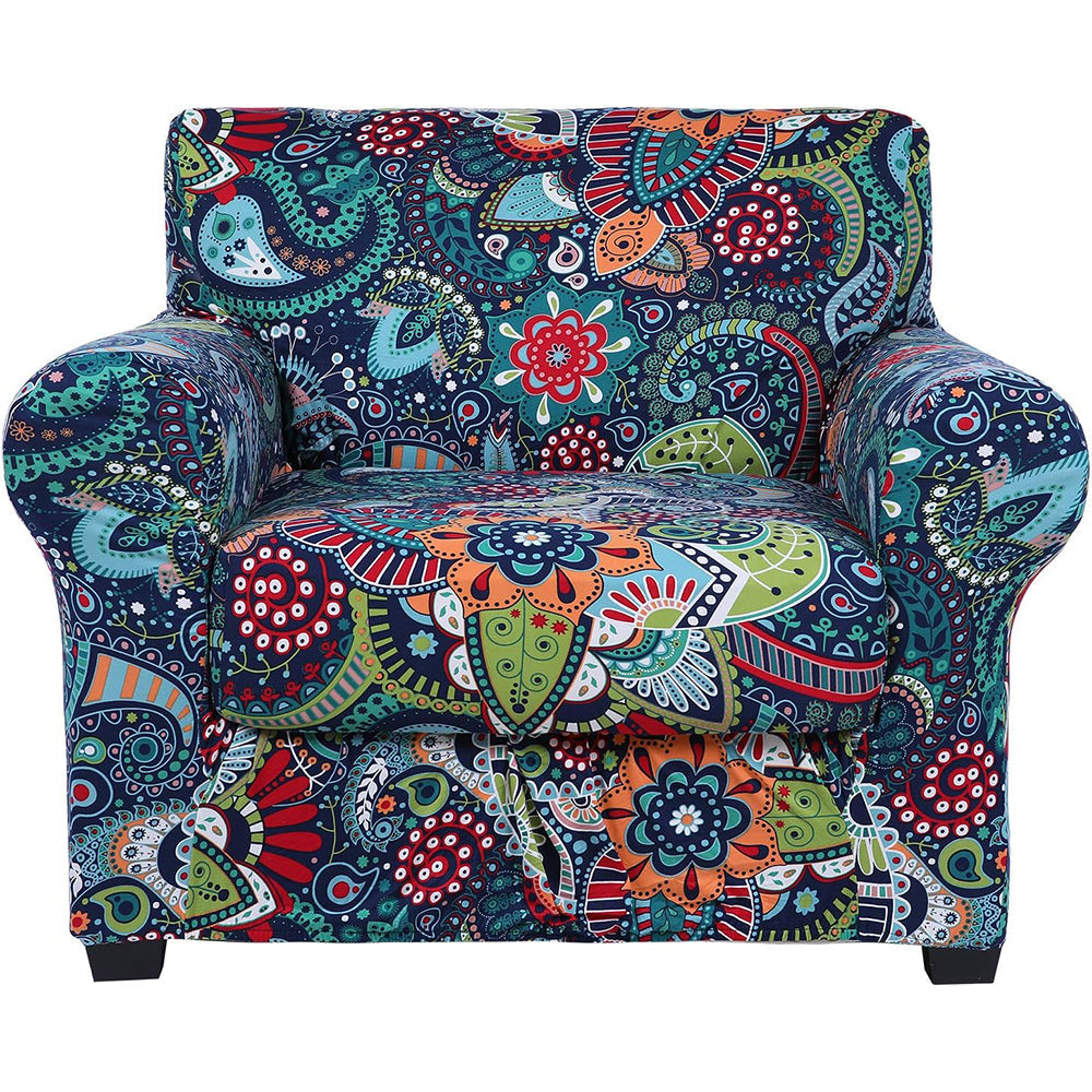 Stretch Printed Sofa Covers with Separate Cushion Cover