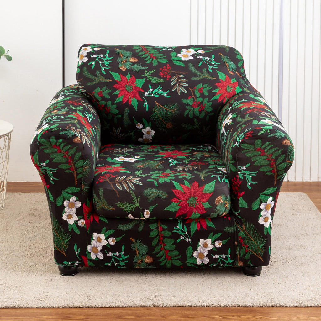 Stretch Printed Loveseat Covers with Separate Cushion Cover(2 Seat)