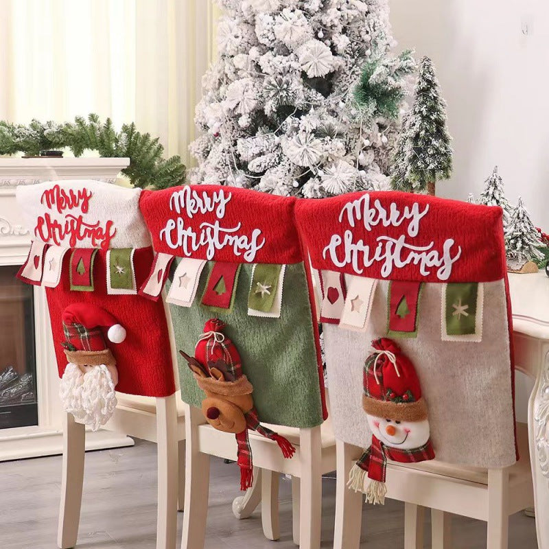 Christmas Chair Back Covers For Dinning Room Decoration