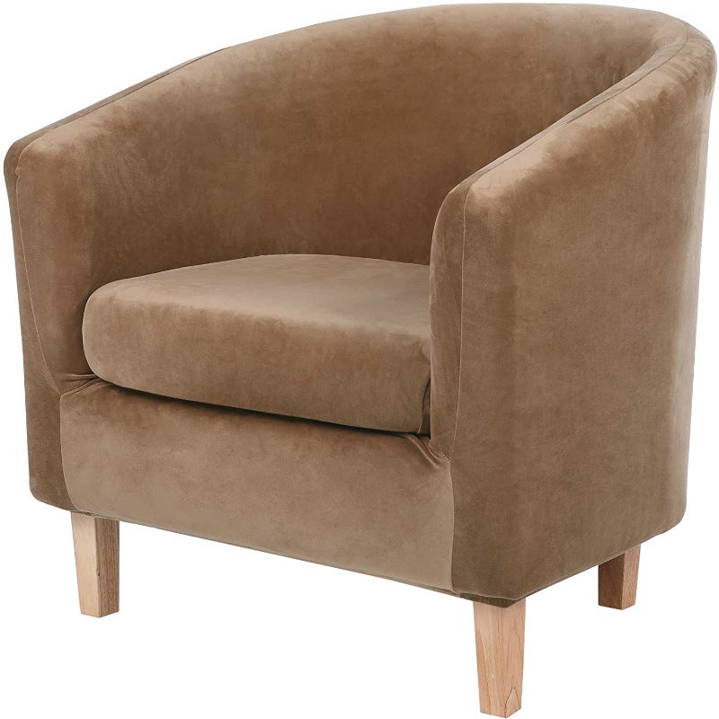 Split Velvet Tub Chair Slipcover