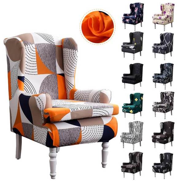 2-Piece Wingback Chair Covers