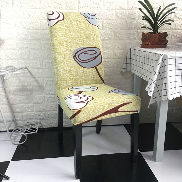 Stretchable Floral Pattern Dining Chair Slipcover