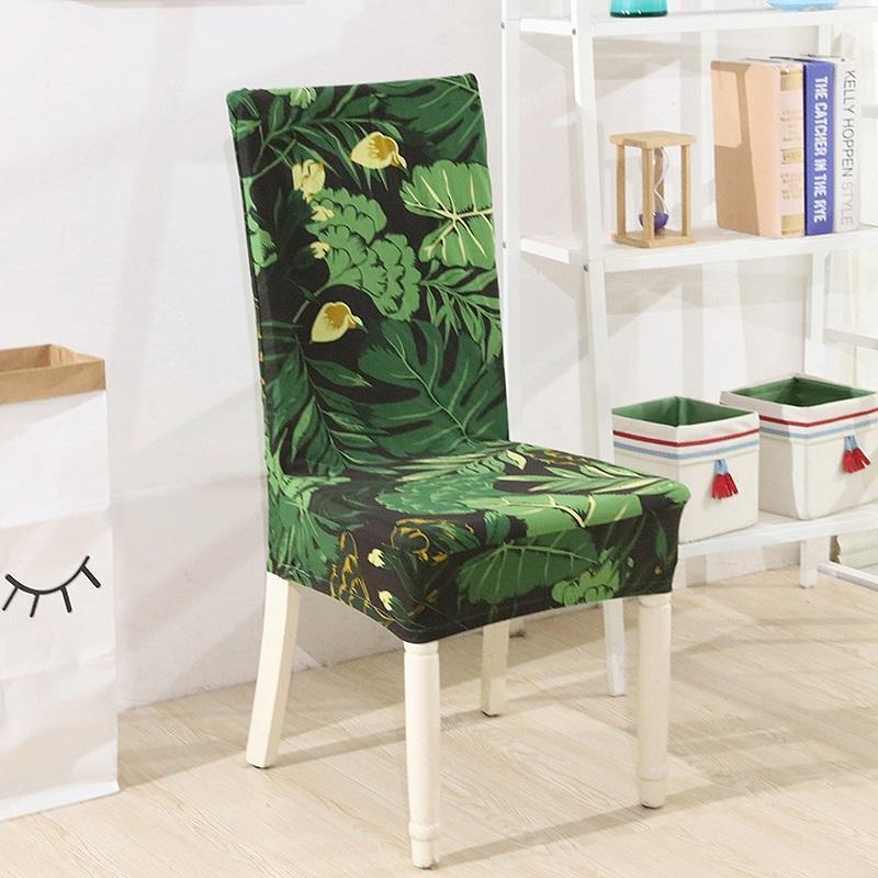 Stretchable Floral Pattern Dining Chair Slipcover