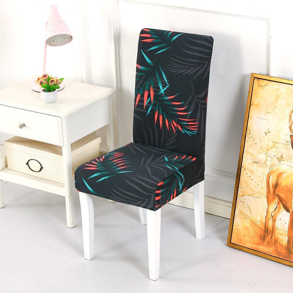 Leaf pattern Stretchy Removable Chair Covers
