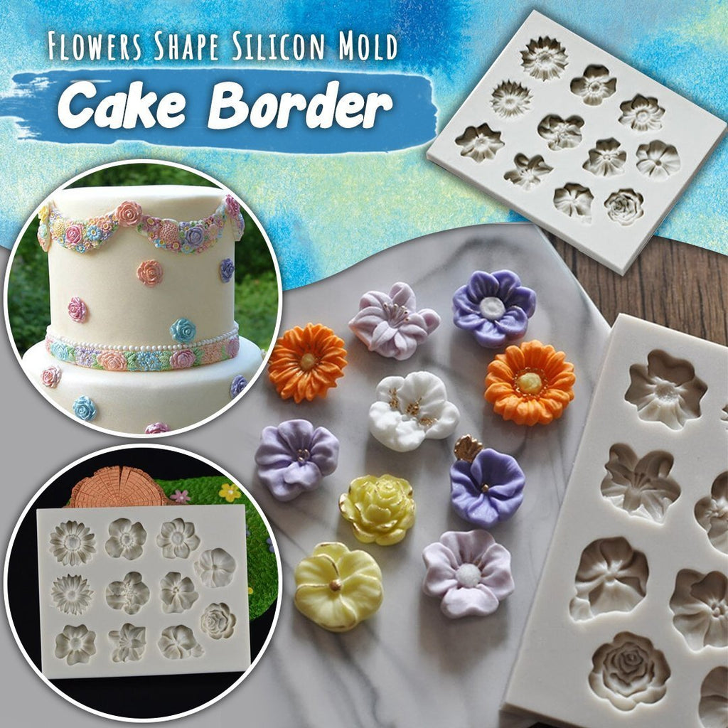 Flowers Shaped Silicone Mold Cake Border