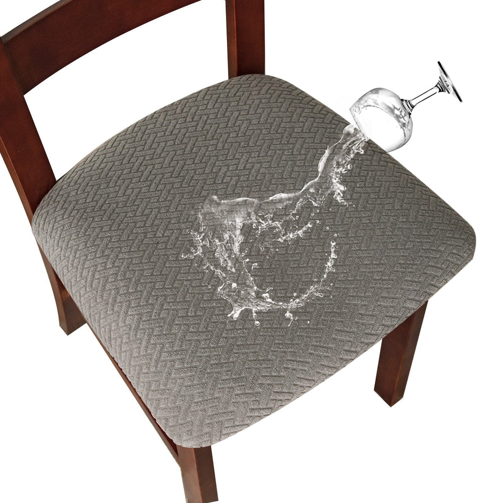 Solid Color Stretchable Dining Chair Seat Cover