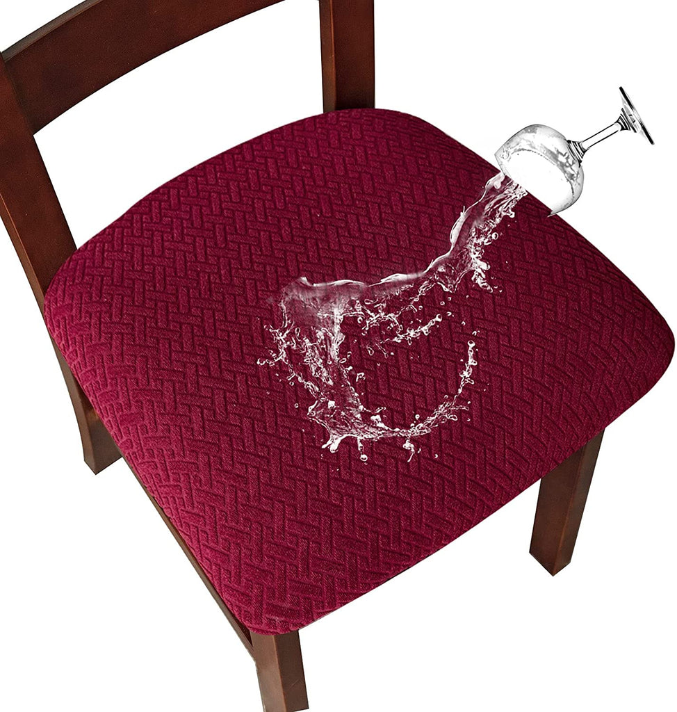 Solid Color Stretchable Dining Chair Seat Cover