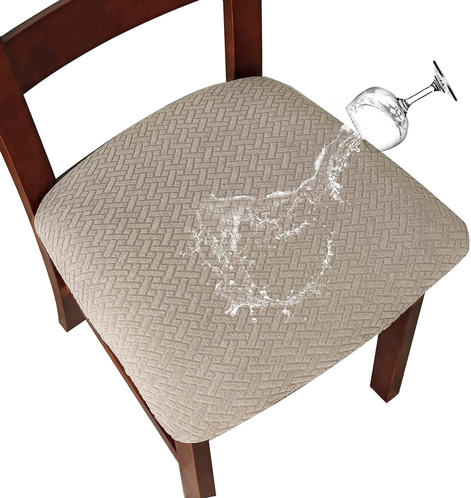 Solid Color Stretchable Dining Chair Seat Cover