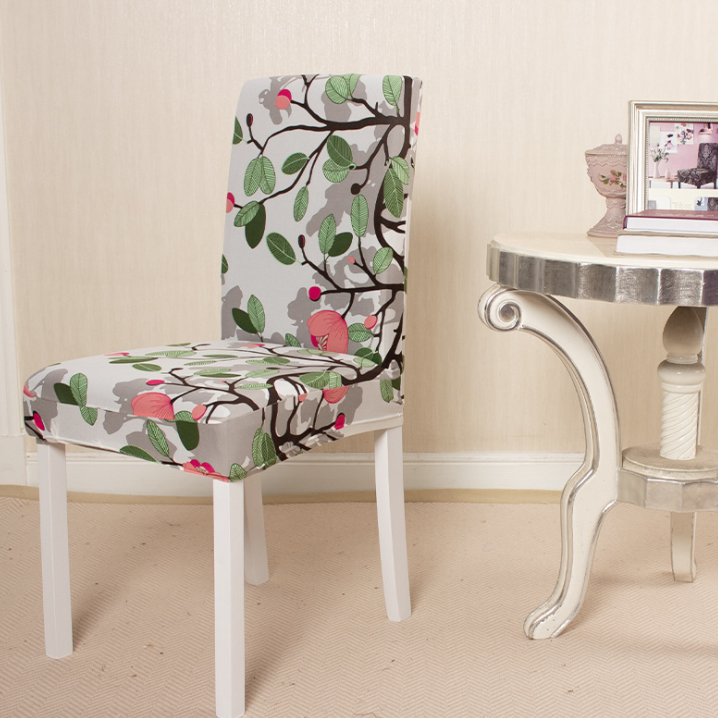 Stretchable Floral Pattern Dining Chair Slipcover