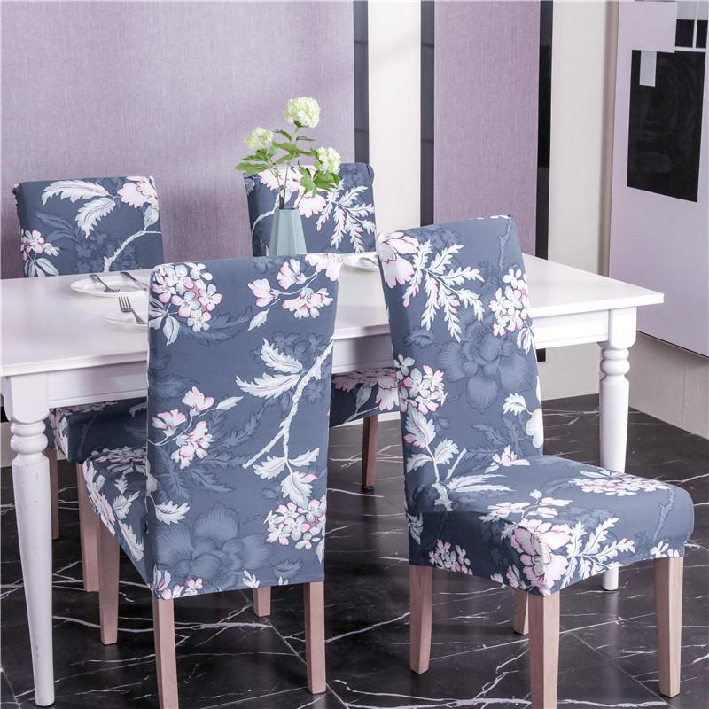 Stretchable Floral Pattern Dining Chair Slipcover