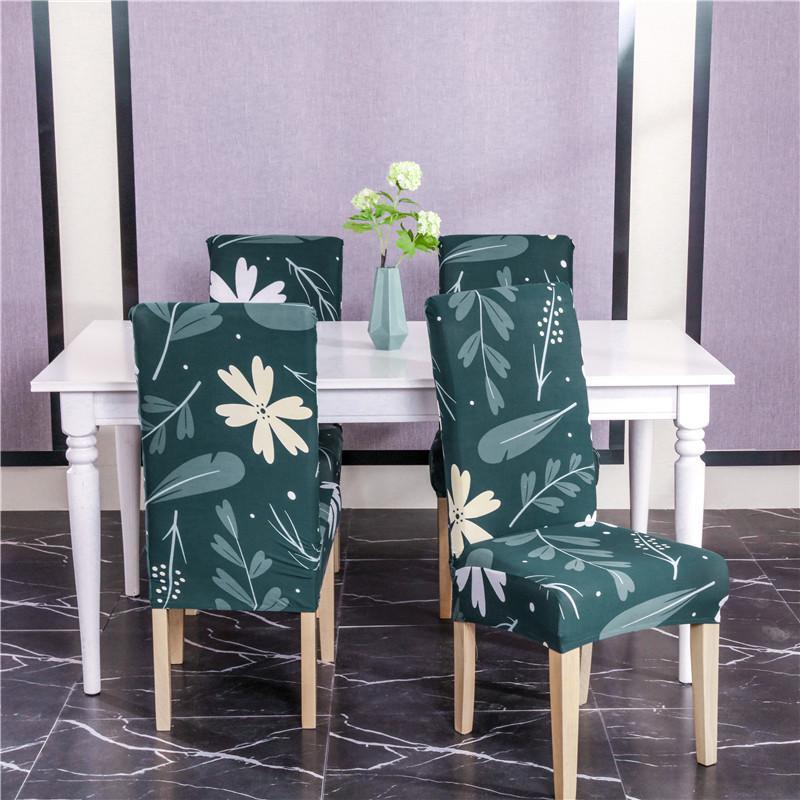 Stretchable Floral Pattern Dining Chair Slipcover