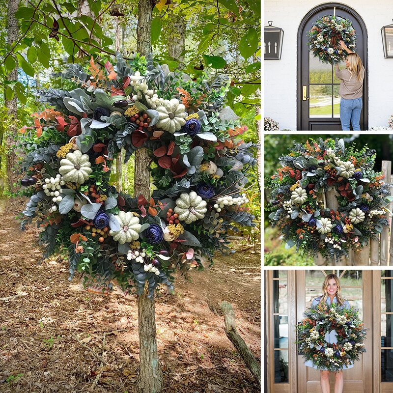 White Pumpkins Ranunculus Wreath (🎃Early Halloween Sale-50% OFF)