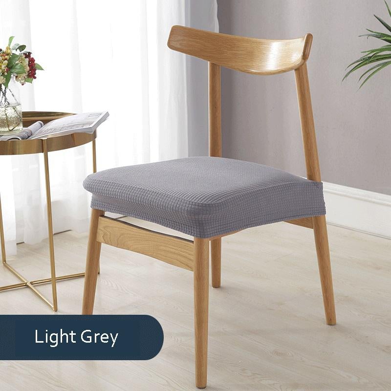 Solid Color Stretchable Dining Chair Seat Cover