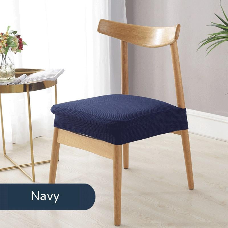 Solid Color Stretchable Dining Chair Seat Cover