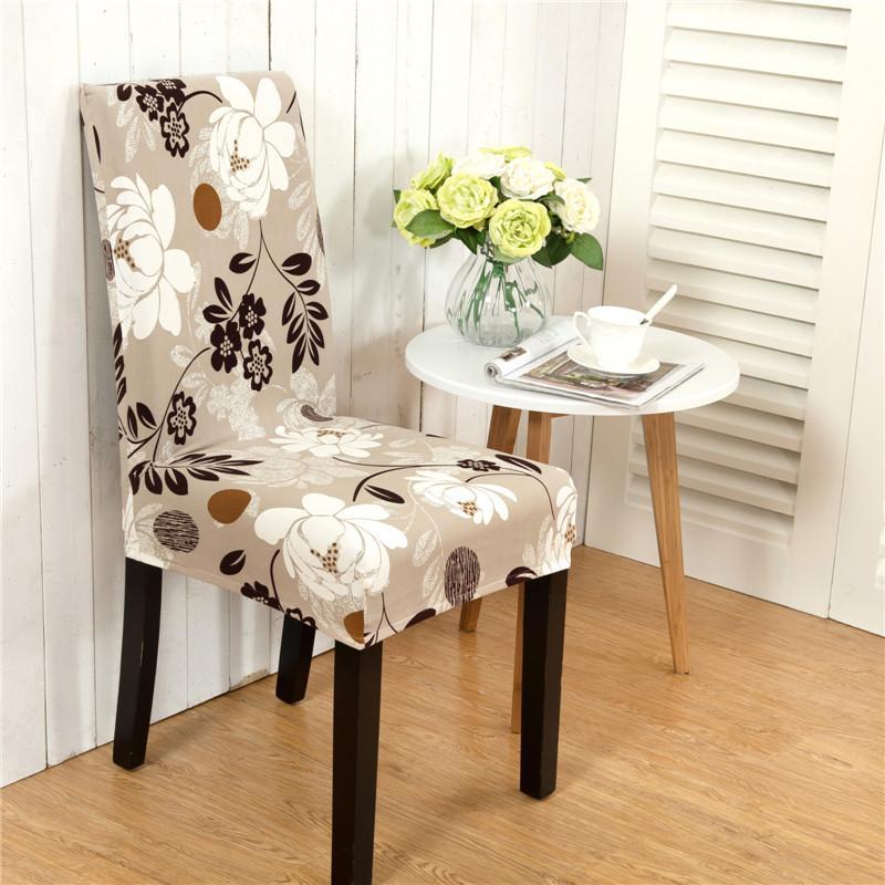 Stretchable Floral Pattern Dining Chair Slipcover