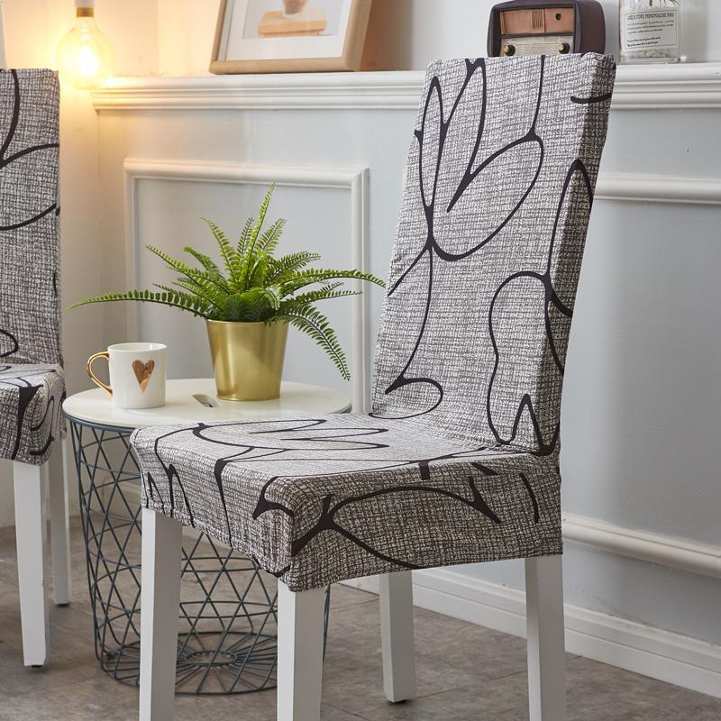 Stretchable Floral Pattern Dining Chair Slipcover