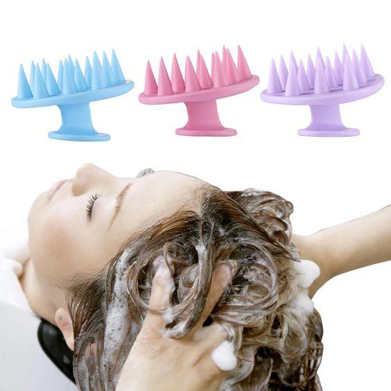 Silicone Hair Brush Massager