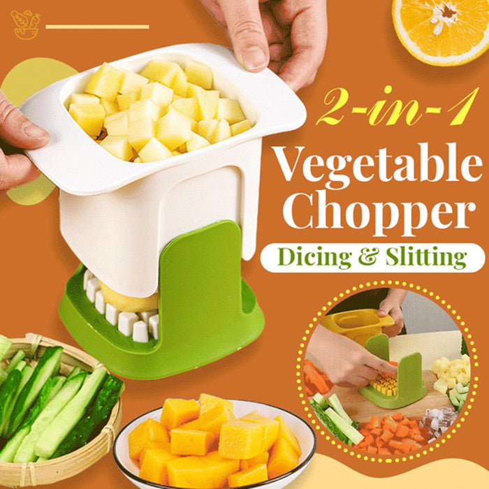 ✨Summer Offer-60% OFF-2-in-1 Vegetable Chopper Dicing & Slitting